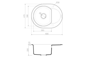 Мойка кухонная Omoikiri Sakaime 60E BL черная - 3
