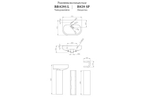 Пьедестал для раковины BelBagno Vella белый - 3