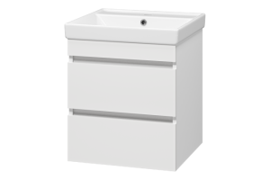 Тумба с раковиной Misty Енисей 50 белая глянцевая