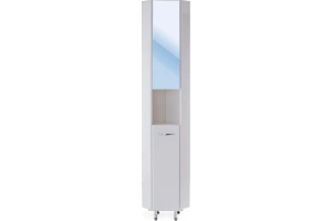 Шкаф-пенал угловой Onika Дюна 30 R с зеркалом, белый (403036)