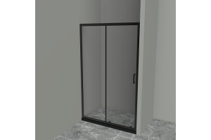 Душевая дверь BelBagno Uno 120 черный, матовый (UNO-195-BF-1-120-C-NERO)