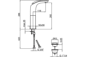 Смеситель для раковины Webert Aria AI830402844, белый  - 2