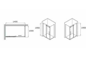 Душевой уголок RGW Tornado TO-44-1B 140х100 профиль черный стекло прозрачное - 3