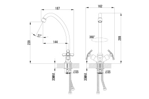 Смеситель для кухонной мойки Lemark Partner хром (LM6544C) - 2