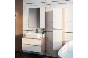 Комплект мебели Onika Алеста 80 белый/камень светлый (108054) - 2