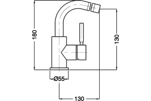 Смеситель Cezares Olimp BSM2 03/24 L для биде - 2