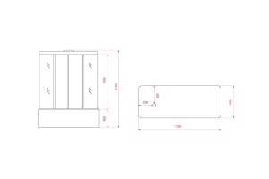 Душевая кабина Arcus  170x85 см (AS-206) - 3