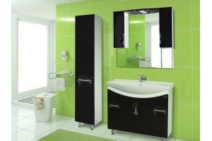 Зеркало-шкаф Bellezza Лагуна 105 черный - 3