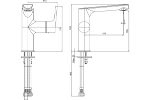 Смеситель E.C.A. Luna 102108955EX для раковины - 2