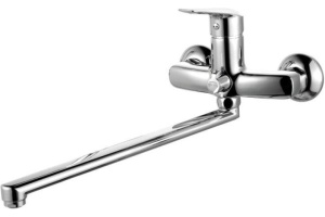 Смеситель для ванны с длинным изливом с керамическим дивертором, Torr, IDDIS, TORSBL2i10WA