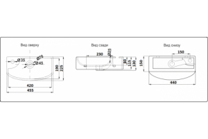 Раковина подвесная Ceramalux N 46 белый (7946R) - 3