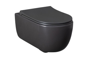 Унитаз подвесной Allen Brau Priority безободковый с сиденьем микролифт антрацит