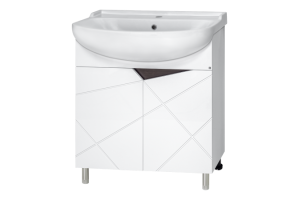 Тумба под раковину Misty Грани 70 белая глянцевая