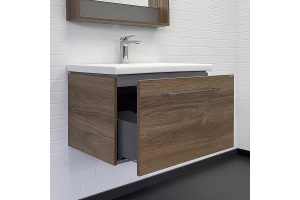 Тумба с раковиной Comforty Томари 70 дуб темно-коричневый - 3