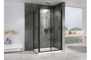 Душевой уголок ABBER Sonnenstrand 100х70 профиль черный (AG04100BC-S70B) - 2