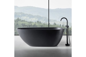 Ванна из искусственного камня Abber Dortmund 170х75 черная без гидромассажа - 2