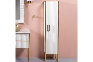 Шкаф-пенал Armadi Art Monaco R белый глянец - золото - 3