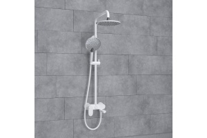 Душевая система WasserKraft 22.5 белый матовый - хром - 2