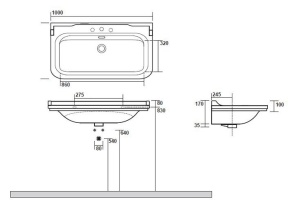 Подвесная раковина Kerasan Waldorf (4142K1) - 2