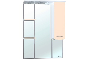 Зеркало-шкаф Bellezza Мари 75 R белый/бежевый