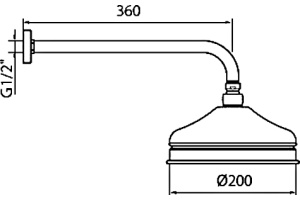 Верхний душ Webert Karenina AC0014010 золото - 2