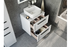 Тумба с раковиной STWORKI Эстерсунд 60 белая матовая, монте тиберио - 3