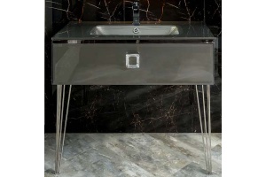 Тумба под раковину Armadi Art Lucido 80 серый - 2