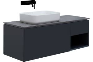 Тумба под раковину Allen Brau Infinity 120 L черный матовый - 2