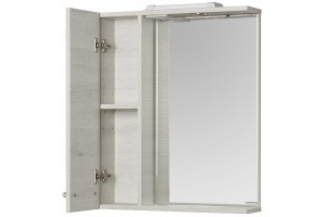 Зеркало-шкаф Aquaton Ронда 60 с подсветкой светлое дерево - 2