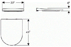 Крышка-сиденье для унитаза Geberit Acanto без микролифта - 2
