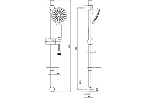 Душевой гарнитур E.C.A. Logika 102146027EX - 2