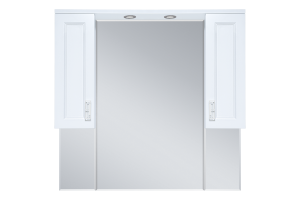 Зеркало-шкаф Misty Дива 105 белое с подсветкой