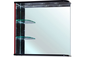 Зеркало Bellezza Рио 70 L красное с черным