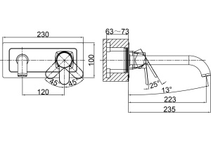 Смеситель D&K Marx Rhein DA1394401 для раковины - 2