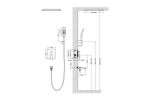 Душевая система встроенная Timo Selene золото матовое - 2