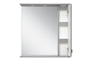 Зеркало-шкаф Misty Лувр 75 правое серое матовое - 2