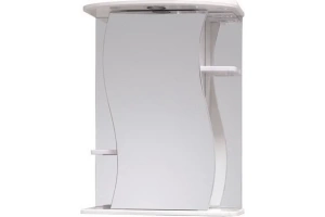 Зеркало-шкаф Onika Лилия 55 L с подсветкой, белый (205518)