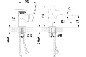 Смеситель для раковины Lemark OMEGA хром (LM3146C) - 3