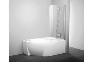 Шторка на ванну Ravak Rosa CVSK1 140/150 R Transparent, профиль блестящий - 2