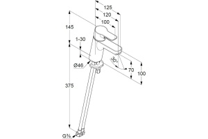 Смеситель Kludi Pure&Easy для раковины 370289165 - 3