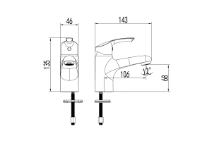 Смеситель Lemark Plus Strike LM1130C для умывальника с монолитным изливом - 2