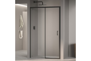 Душевая дверь RGW Passage PA-017B 140х195 профиль черный стекло прозрачное