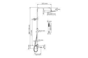 Душевая система WasserKraft 30 с термостатом хром - 3