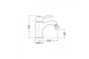 Смеситель для биде Magliezza Vista хром (50153-cr) - 2