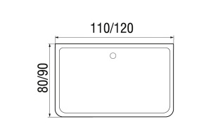 Поддон душевой прямоугольный River Wemor 110/80/24 S (10000006061) - 2