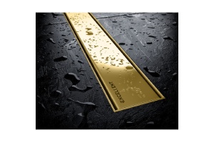 Душевой лоток Excellent Stilio 90 решетка декоративная золото - 3