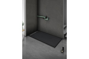 Душевой поддон с сифоном WeltWasser WW TRS 10090 STONE-BL 100х90 черный (10000005450)