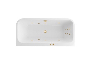Ванна акриловая Excellent Arana Line 180х85 с гидромассажем белый - золото