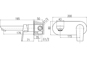 Смеситель для раковины Rav Slezak Colorado черный матовый - хром - 2