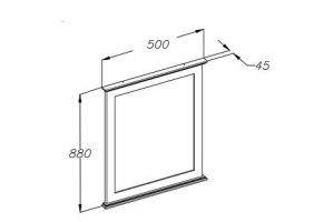 Зеркало Opadiris Палермо 50 светлый орех - 3